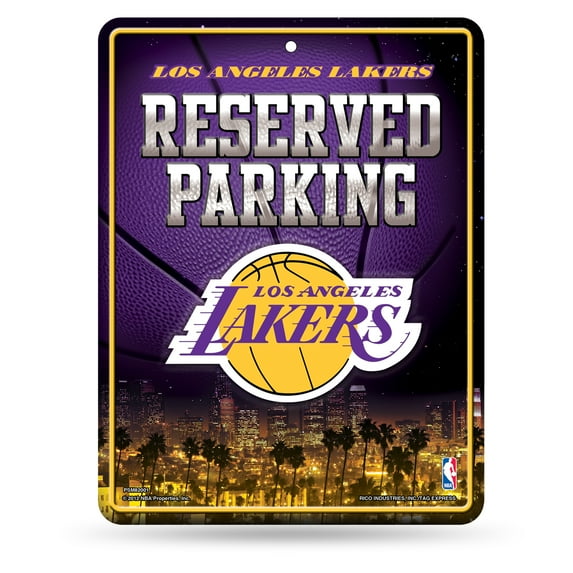 LA LAKERS METAL PARKING SIGNS