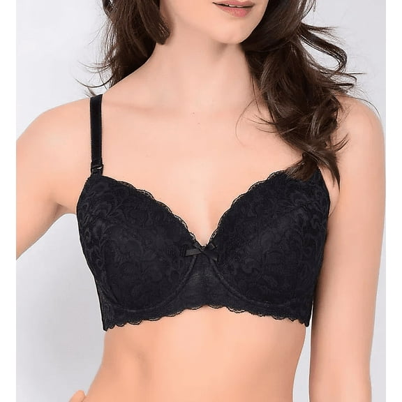 LA LECHE LEAGUE Black Hana All Lace Padded Nursing Bra, US 40D, UK 40D, NWOT