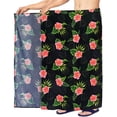 thumbnail image 1 of LA LEELA Men's Bath Trunk Swimwear Sarong Pareo Beach Wrap One Size Midnight, Hibiscus Summer Vacation Party, 1 of 5