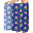 thumbnail image 1 of LA LEELA Men's Bath Trunk Swimwear Sarong Pareo Beach Wrap One Size Sapphire, Hibiscus Summer Vacation Aloha, 1 of 5