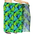 thumbnail image 1 of LA LEELA Men's Bath Trunk Swimwear Sarong Pareo Beach Wrap One Size Shamrock Green Summer Vacation Party, 1 of 4