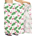 thumbnail image 1 of LA LEELA Men's Bath Trunk Swimwear Sarong Pareo Beach Wrap One Size Snow, Flamingo Summer Vacation Aloha, 1 of 4
