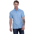 thumbnail image 1 of LA LEELA Men's Hawaiian Shirt Fashion Button Down Short Sleeves Holidays Aloha Party Casual Tops Summer Beaches Shirts for Men XL Blue Stripe, 1 of 6