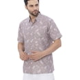 thumbnail image 1 of LA LEELA Men's Hawaiian Shirt Trendy Casual Beach Shirts Short Sleeve Button Down Untuckit Shirts for Men S Pineapple, Brown, 1 of 6