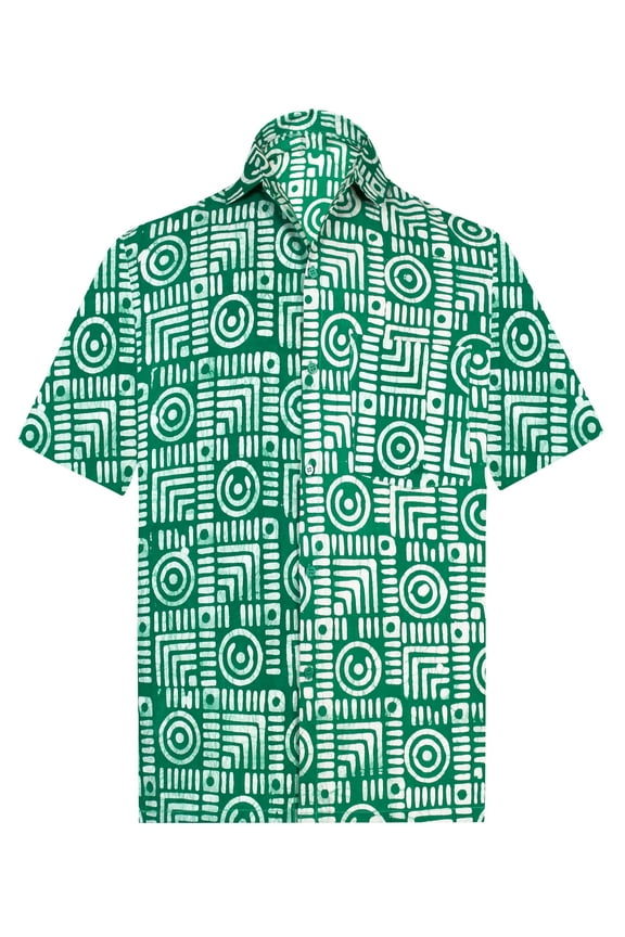 Men's Hawaiian Shirts Aloha Beach Shirts Casual Short Sleeve Button Up Shirt Men XXL Fern, Checks Summer Vacation Holiday