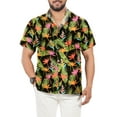 thumbnail image 1 of LA LEELA Men's Hawaiian Shirts Short Sleeve Button Down Shirt Men's Summer Shirts Casual Beach Holiday Hawaii Island Shirts for Men Funny XL Fall Leaves, Black, 1 of 5