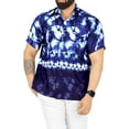 thumbnail image 1 of LA LEELA Men's Hawaiian Shirts Short Sleeve Button Down Shirt Mens Casual Shirts Vacation Tropical Beach Summer Party Shirts for Men Funny L Starlight, Blue, 1 of 6