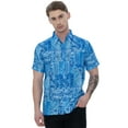 thumbnail image 1 of LA LEELA Men's Hawaiian Shirts Short Sleeve Button Down Shirt Mens Summer Holiday Beach Shirts Casual Aloha Tropical Shirts for Men Funny L Tropical, Blue, 1 of 6