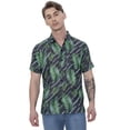 thumbnail image 1 of LA LEELA Men's Hawaiian Shirts Short Sleeve Button Down Shirt Mens Summer Holiday Beach Shirts Casual Aloha Tropical Shirts for Men Funny S Allover Palm Leafs, Black, 1 of 6