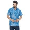 thumbnail image 1 of LA LEELA Men's Hawaiian Shirts Short Sleeve Button Down Shirt Mens Summer Holiday Beach Shirts Casual Aloha Tropical Shirts for Men Funny S Floral Leafs, Blue, 1 of 6