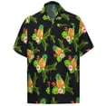 thumbnail image 1 of LA LEELA Men's Hawaiian Shirts Short Sleeve Button Down Shirt Mens Tropical Shirts Casual Vacation Summer Party Caribbean Shirts for Men Funny S Pineapples, Black, 1 of 7
