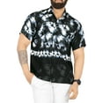 thumbnail image 1 of LA LEELA Men's Hawaiian Shirts Short Sleeve Button Down Shirt Mens Vacation Shirts Summer Beach Casual Tropical Shirts for Men Funny XL Starlight, Black, 1 of 6