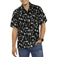 thumbnail image 1 of LA LEELA Men's Hawaiian Shirts Short Sleeve Summer Party Vacation Fashion Holidays Beach Stylish Button Down Shirt For Men S Flamingo, Black, 1 of 5