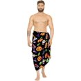 thumbnail image 1 of LA LEELA Men's Pareo Halloween Costumes Theme Party Swim Trunks Swimwear Cover Up Beach Wrap form Men Summer Sarong One Size Halloween Clip Art, Scary Black, 1 of 5