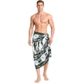 thumbnail image 1 of LA LEELA Men's Pareo Swim Trunk Swimwear Sarong Beach Wrap One Size Coal, Tie Dye Summer Vacation Party, 1 of 6