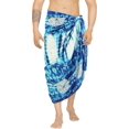 thumbnail image 1 of LA LEELA Men's Pareo Swim Trunk Swimwear Sarong Beach Wrap One Size Sky, Tie Dye Summer Vacation Aloha, 1 of 5