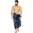 thumbnail image 1 of LA LEELA Men's Standard Beachwear Sarong Pareo Wrap One Size Onyx, Dolphin Summer Vacation Party, 1 of 5