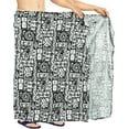 thumbnail image 1 of LA LEELA Men's Standard Beachwear Sarong Pareo Wrap One Size White-AA19 Summer Vacation Party, 1 of 4
