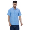 thumbnail image 1 of LA LEELA Men's Summer Beaches Button Down Tops Vacation Cruise Hawaiian Shirt For Men Stylish Party Short Sleeve Shirts XXL Flamingo, Blue, 1 of 6
