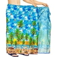 thumbnail image 1 of LA LEELA Men's Swim Bath Trunk Swimsuit Regular Surfing Swimwear Sarong Long Pareo Beach Wrap One Size Cerulean, Holiday Summer Vacation Aloha, 1 of 4