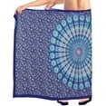 thumbnail image 1 of LA LEELA Men's Swim Bath Trunk Swimsuit Regular Surfing Swimwear Sarong Long Pareo Beach Wrap One Size Mandala, Blue Summer Vacation Aloha, 1 of 5