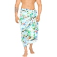 thumbnail image 1 of LA LEELA Men's Swim Bath Trunk Swimsuit Regular Surfing Swimwear Sarong Long Pareo Beach Wrap One Size Pastel, Island Summer Vacation Aloha, 1 of 3