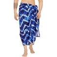 thumbnail image 1 of LA LEELA Men's Swim Bath Trunk Swimsuit Regular Surfing Swimwear Sarong Long Pareo Beach Wrap One Size Sapphire, Aztec Summer Vacation Aloha, 1 of 4
