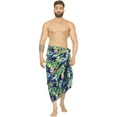 thumbnail image 1 of LA LEELA Men's Swim Bath Trunk Swimsuit Regular Surfing Swimwear Sarong Long Pareo Beach Wrap One Size Space, Landscape Summer Vacation Aloha, 1 of 5