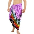 thumbnail image 1 of LA LEELA Men's Swimwear Beach Summer Pareo Long Sarong Wrap One Size Violet, Beach Vacation Holiday Party, 1 of 4