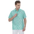 thumbnail image 1 of LA LEELA Mens Hawaiian Shirts Short Sleeve Button Down Shirt Men's Casual Vacation Shirts Vacation Summer Party Shirts for Men Funny XXL Green Boat, 1 of 6