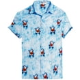 thumbnail image 1 of LA LEELA Mens Hawaiian Shirts Short Sleeve Button Down Shirt Men's Christmas Tree Vacation Gifts Shirts Casual Aloha Shirts for Men XXL Blue Santa, 1 of 6