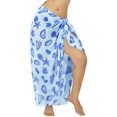thumbnail image 1 of LA LEELA Women's Beach Wrap Bikini Swimwear Cover up Bathing suit Summer Wraps Swimsuit Sarong Skirts for Women One Size Star Fish, Blue, 1 of 5