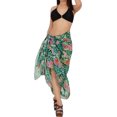 thumbnail image 1 of LA LEELA Women's Beach Wrap Bikini Wraps Sarong Cover up Skirt Bathing suit Swimsuit Cover Ups for Swimwear Women One Size Teal, Animal Skin, 1 of 6