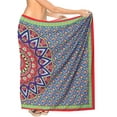 thumbnail image 1 of LA LEELA Women's Beachwear Sarong Coverups Bikini Skirt Swim Cover up Swimsuit Summer Wraps Swimwear Beach Wrap Skirts for Women One Size Blue_X1047, 1 of 4