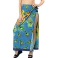 thumbnail image 1 of LA LEELA Women's Beachwear Summer Bikini Wraps Beach Wrap Swimwear Sarong Swim Cover up Skirt Bathing suit Pareo Coverups for Women One Size Dodger, Peacock Leaf, 1 of 5