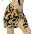 thumbnail image 1 of LA LEELA Women's Bikini Beach Swimwear Cover Ups Sarong One Size Black, Leaves, 1 of 5