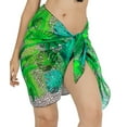 thumbnail image 1 of LA LEELA Women's Bikini Beach Wrap Swimwear Cover up Skirt Bathing suit Summer Wraps Sarong Swimsuits for Women One Size Green, Leaves, 1 of 3