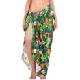 thumbnail image 1 of LA LEELA Women's Bikini Skirt Sarong Swimwear Cover up Bathing suit Summer Wraps Swimsuit Beach Wrap Coverups for Women One Size Floral, Blue, 1 of 5