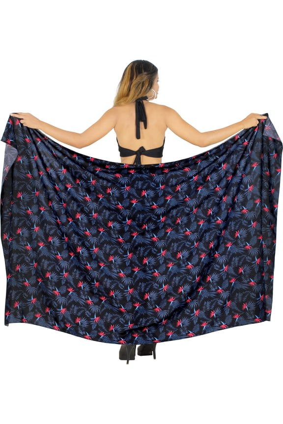 Women's Bikini Wraps Beach Wrap Sarong Cover up Skirt Bathing suit Swimsuit Cover Ups for Swimwear Women One Size Cobalt, Floral