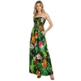 thumbnail image 1 of LA LEELA Women's Casual Maxi Strapless Dresses Summer Tube Dress L-XL Metal, Floral, 1 of 4