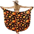 thumbnail image 1 of LA LEELA Women's Halloween Costumes Swimwear Coverups Skirt Beachwear Pareos Summer Wraps Beach Vacation Sarong Beach Swim Cover ups for Women One Size Orange, Pumpkin, 1 of 4