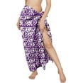 thumbnail image 1 of LA LEELA Women's High Waist Tie Sarongs Long Cover Ups One Size Violet, Heart, 1 of 5