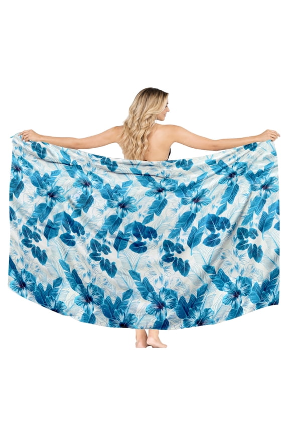 Women's Pareo Beach Swimwear Bikini Wrap Sarong One Size Dodger, Floral