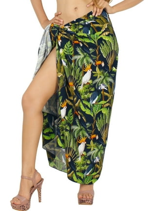La Leela Womens Bathing Suit Beach Skirt Hawaii Sarong Wrap One