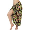thumbnail image 1 of LA LEELA Women's Sarong Bikini Wraps Cover up Skirt Wrap Bathing suit Swimwear Swimsuit Beach Coverup for Women One Size Leaves, Black, 1 of 5