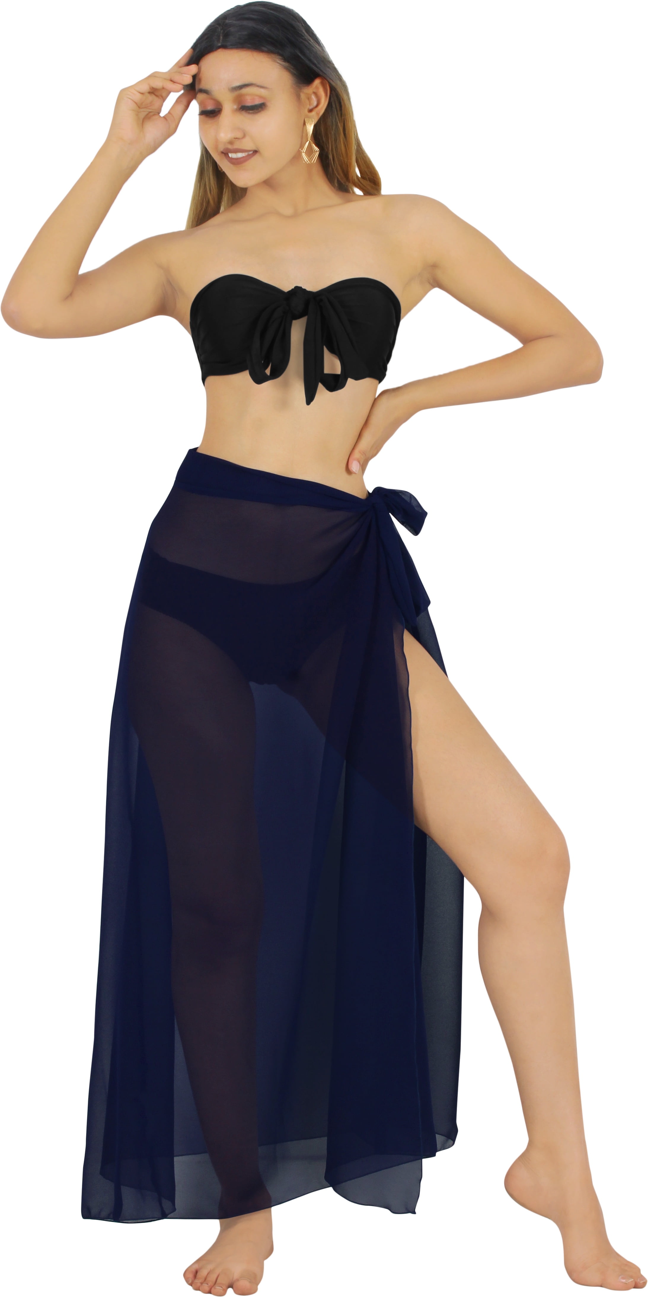 Bikini Skirt LA LEELA Women's Beach Cover Up Sarong Swimsuit Cover