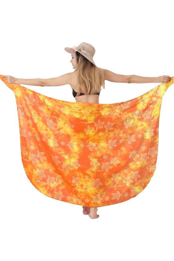 Women's Skirt Cover up Cover-up Bikini Sarong Coverups Beach Wraps Summer Pareos Vacation Beachwear for Women One Size Blaze, Allover Turtle