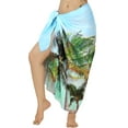 thumbnail image 1 of LA LEELA Women's Swimwear Coverups Skirt Long Beachwear Pareos Summer Wraps Beach Vacation Sarong Beach Swim Cover ups for Women One Size Blue, Palm Tree, 1 of 5