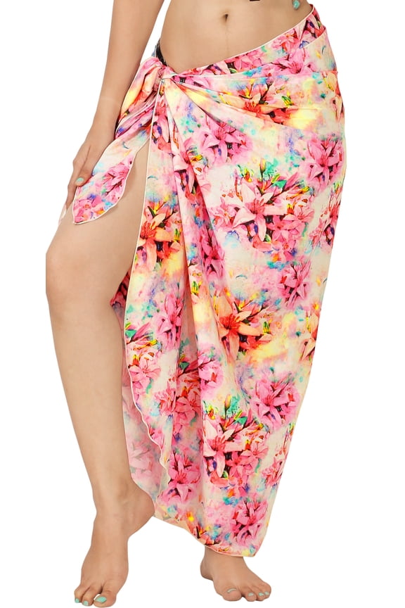 Women's Wraps Summer Long Pareos Vacation Skirt Beach Bikini Beachwear Sarong CoverupsSwimwear for Women One Size Multicolor, Floral
