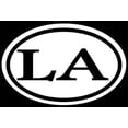 thumbnail image 1 of LA LOS ANGELES CA 6" STICKER DECAL OVAL VACATION BEACH SAND HONEYMOON WEDDING LOVE *C592*, 1 of 1